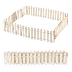 Pienet valkoiset aidat tonttuovelle tai miniatyyrimaailmaan.