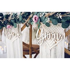 Puiset Tuolikoristeet, Bride & Groom.