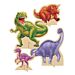 Upeat pöytäkoristeet dinosaurus-juhliin, 4 kpl.