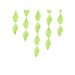 Kaunis lime-vihreä kreppikoriste, 3m pitkä.