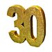 Upea kulta-glitteri pöytäkoriste numero 30.