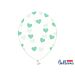 Kirkkaat ilmapallot mintunvärisillä sydämillä - 30cm, 6kpl
