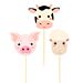 Kakkukoriste, Maatilan Eläimet, 3 kpl (lehmä, possu, lammas)