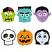 Paperinaamiot - Halloween Monsters, 6kpl
