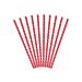 Punaiset paperipillit valkoisilla pilkuilla, 10 kpl.