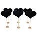 Puiset sydämenmuotoiset liitutaulukytlit, 6kpl