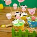 Cupcake-setti, Maatilan Eläimet, 6 kpl. Lasten synttärit Maatilan elimet juhlateema